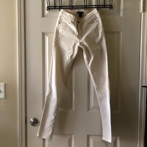 H&M Lowrise Skinny White Jeans